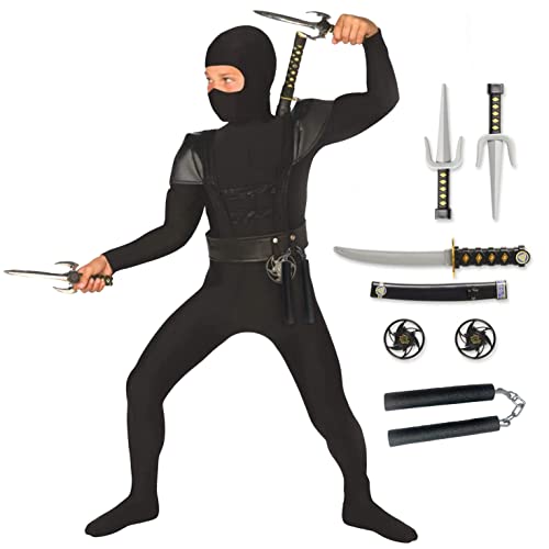 Morph Costumes Kids Ninja Costume For Boys & Girls Ninja Suit Halloween Costumes For Boys