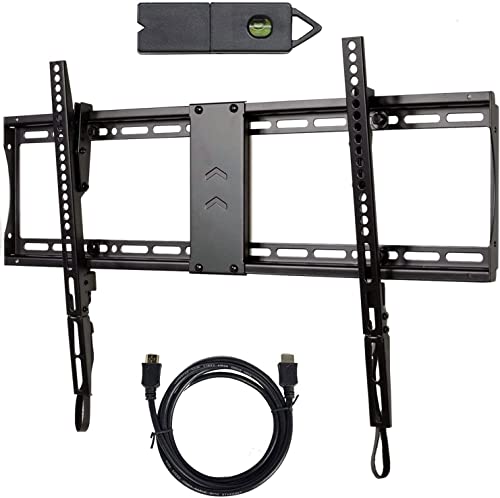 VideoSecu Mounts Tilt TV Wall Mount Bracket for Most 23'- 85' LCD UHD LED Plasma TV with 75X75 100x100 400x400 684x400 700x400mm, with Magnetic Stud Finder and HDMI Cable MF609B BXM