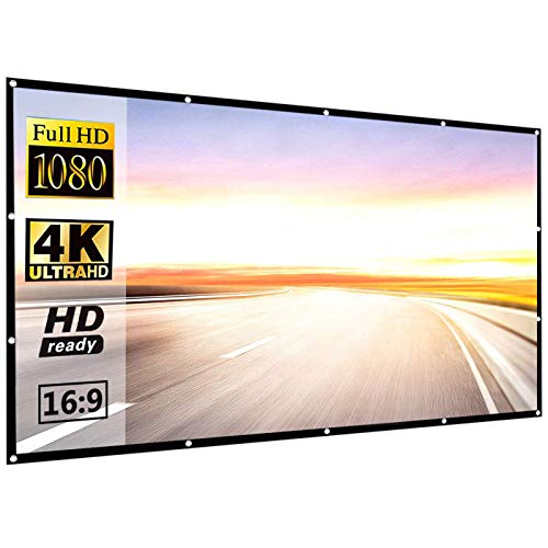 NNBD Projection Screen 100-133Inch 16:9 HD Foldable High Contrast Portable Projector Movies Screen for Outdoor Indoor Support Double Sided Projection