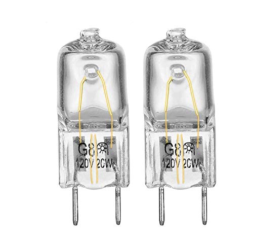 Light Bulb for GE Microwave Oven - Halogen Light Bulb Fits for GE Samsung Kenmore Elite Maytag Over the Stove Range Microwave, Night Light/Stove Light Bulb for GE microwave, Replaces WB25X10019, 2Pack