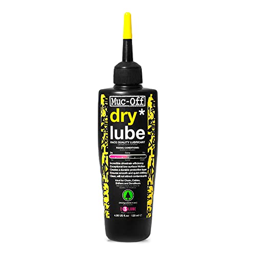 Muc Off Dry Chain Lube, 120 Milliliters - Biodegradable Bike Chain Lubricant Suitable for All Types of Bike - Formulated for Dry Weather Conditions