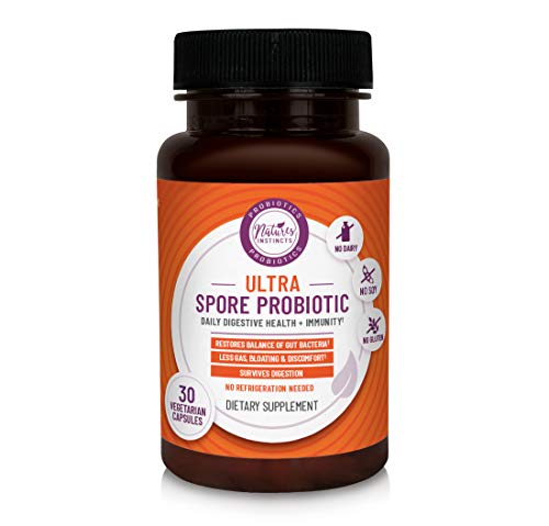 Natures Instincts Ultra Spore Probiotic with Live Strains | Daily Soil Based Probiotic for Digestive Support & Gut Health | Soy-Free, Dairy-Free, Gluten-Free, Non-Refrigerated Probiotics, 30 Capsules