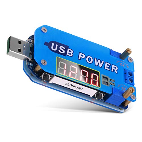 PEMENOL 15W DC-DC Buck Boost Voltage Converter, 5V to 3.3V 9V 12V 24V 30V CVCC Step Up / Down Module Adjustable USB Power Supply Module with Shell