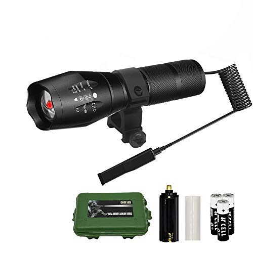 Infrared Flashlight,Led 850nm Illuminator Flashlight,Adjustable Focus Infrared Illuminator Night Vision IR Light Torch Kit with Scope Mount,Pressure Switch for Hunting Predator