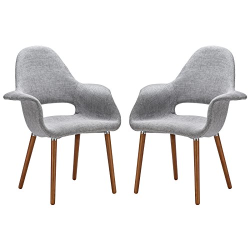 EdgeMod Barclay Dining Chair in Light Grey (Set of 2)