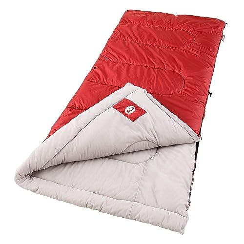 Coleman Palmetto Cool-Weather Sleeping Bag, 30°F Lightweight Camping Sleeping Bag for Adults, No-Snag Zipper with Stuff Sack Included