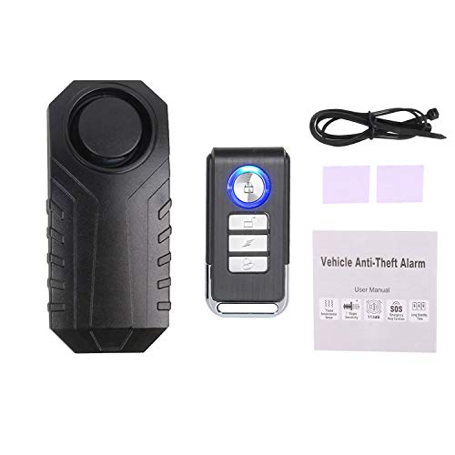 Mengshen Upgraded Anti Theft Bicycle Alarm with Remote, 113db Loud Waterproof Burglar Alarm with Volume and Sensitivity Adjustment for Bike, Motorcycle, Scooter, Car, Trailer