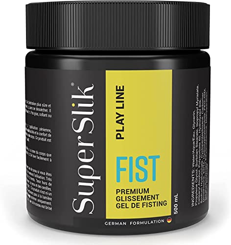 Super Slik Personal Lubricant for Fisting and Anal Sex - Thick and Long Lasting Back-Door Gel - Hybrid Silicone and Water Based Anal Lube for Men | Women | and Couples - 500-ml (17 oz)
