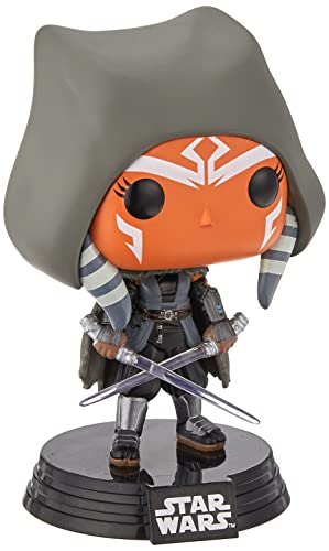 Funko Pop! Star Wars: The Mandalorian - Hooded Ahsoka with Dual Sabers Vinyl Bobblehead, Amazon Exclusive