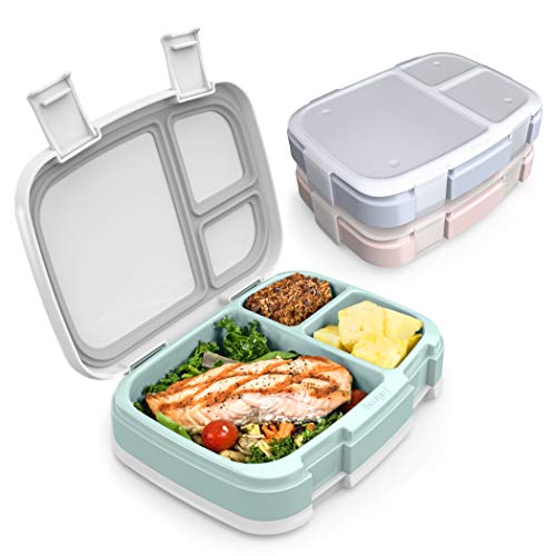 Bentgo Fresh 3-Pack Meal Prep Lunch Box Set - Reusable 3-Compartment Containers for meal Prepping, Healthy Eating On-the-Go, and Balanced Portion-Control - BPA-Free, Microwave & Dishwasher Safe