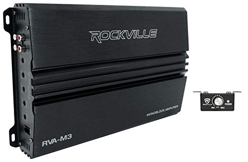 Rockville RVA-M3 4000w Peak/1000w CEA RMS @ 1 Ohm Amplifier Mono Car Amp+Remote