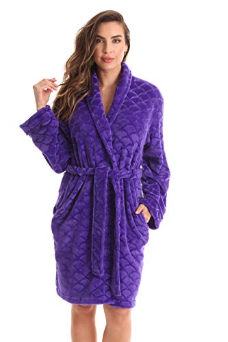 Just Love Kimono Robe Bath Robes for Women 6311-Purple-M