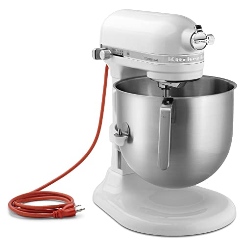 KitchenAid KSM8990WH 8-Quart Commercial Countertop Mixer, 10-Speed, Gear-Driven, White