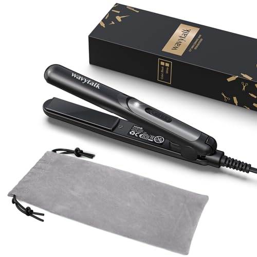 Wavytalk Mini Flat Iron 0.7 Inch Ceramic Small Hair Straightener for Short Hair, Curls Bangs, Travel, Dual Voltage Flat Iron