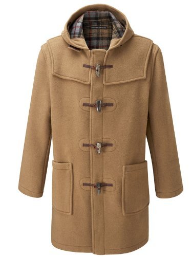 Original Montgomery Men's Duffle Coat - Toggle Coat (Camel, Large)