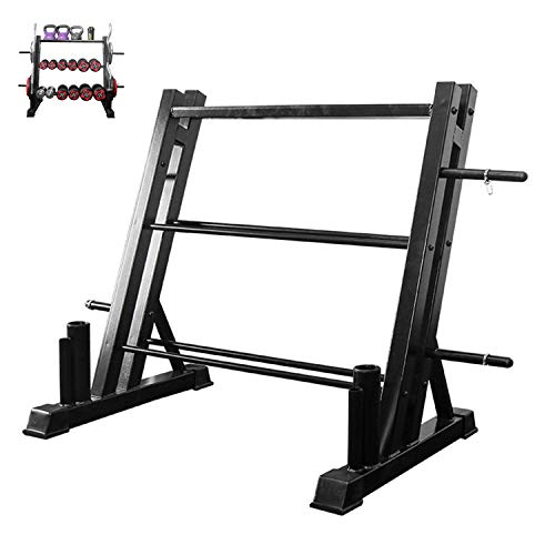 HUUH Barbell Rack Barbell Power Rack Rack Weight Lifting Board Weight Storage and Dual Vertical Bar Rack,All in One Dumbbell Rack Weight Stand for Lifting