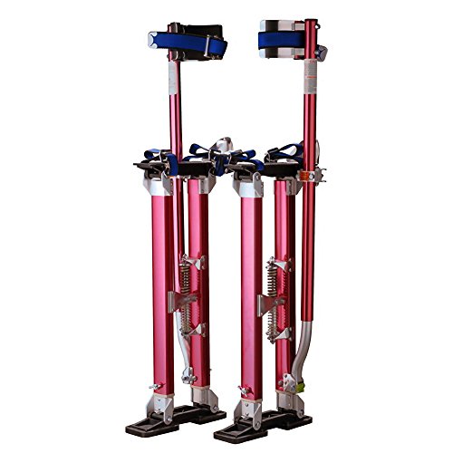 1122 Pentagon Tool 'Tall Guyz' Professional 24'-40' Red Drywall Stilts For Sheetrock Painting or Cleaning