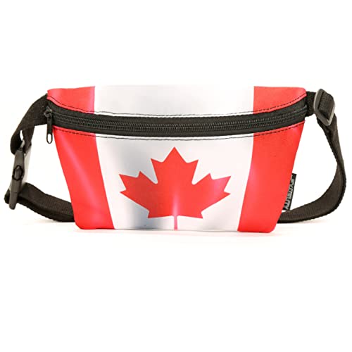 FYDELITY Canadian Flag Fanny Pack Crossbody Bags for Women Festival Bag Small Fanny Packs for Women Fashionable Concert Rave Accessories Fanny Pack for Men Women Fashion Waist Hip Pack Bum Belt Canada