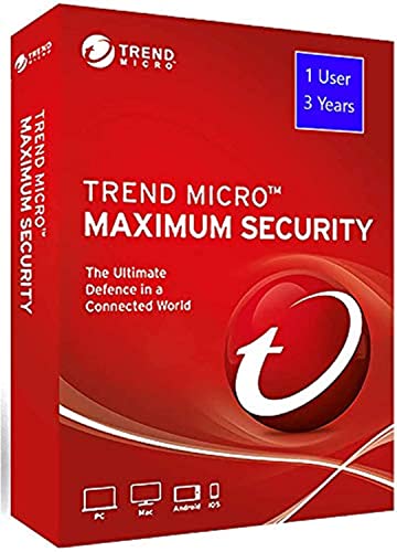 Trend Micro Maximum Security - Global Version (Windows/Mac/Android/iOS) - 1 User 3 Year (Email Delivery in 24 Hours - No CD)