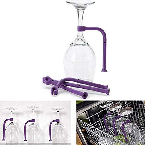 Wine Glass Dishwasher Holder Stemware Saver Flexible Dishwasher Attachment 4 pcs