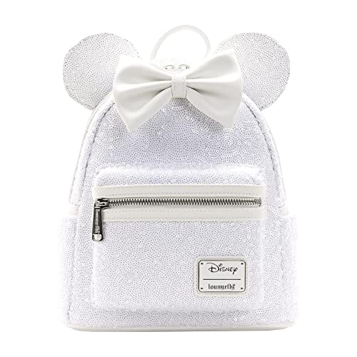 Loungefly Disney Minnie Mouse Sequin Wedding Womens Double Strap Shoulder Bag Purse