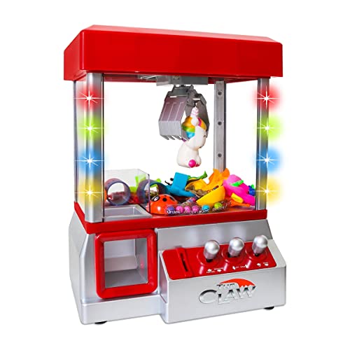 Bundaloo Claw Machine Arcade Game W/Blinking Lights & Sound, Cool Fun Mini Candy Grabber Prize Dispenser Vending Toy for Kids, Boys & Girls