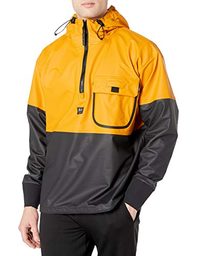 Helly Hansen Workwear Roan Fishing Guide Anorak Jacket, Ochre/Charcoal, 2XL