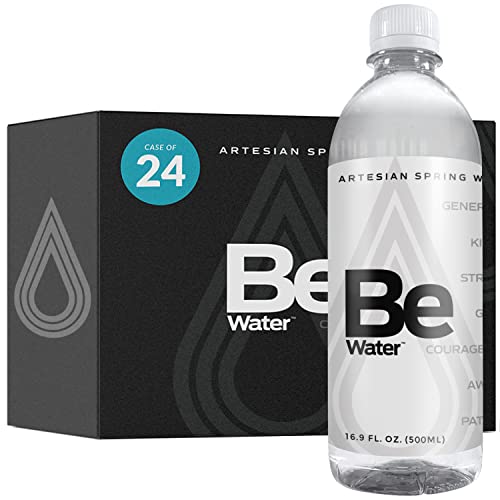 Be Water Artesian (Case of 24) from Natural Blue Ridge Mtn Wells & Pure Artesian Springs - Naturally Flowing, Safe Ionized Premium Bottled Drinking Agua Embotellada/ Safe BPA Free Hydration