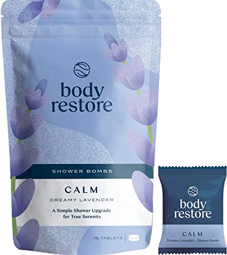 BodyRestore Shower Steamers Aromatherapy 15 Packs - Valentines Gifts for Women and Men, Shower Bath Bombs, Lavender Essential Oil, Stress Relief and Relaxation