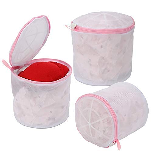LEARJA Mesh Laundry Bag for Bras, Ideal Bra Washer Protector, Wash Bag for Bra Lingerie, Hosiery, Blouse, Travel and Delicates with Premium Zipper, Fine Mesh (3PC)