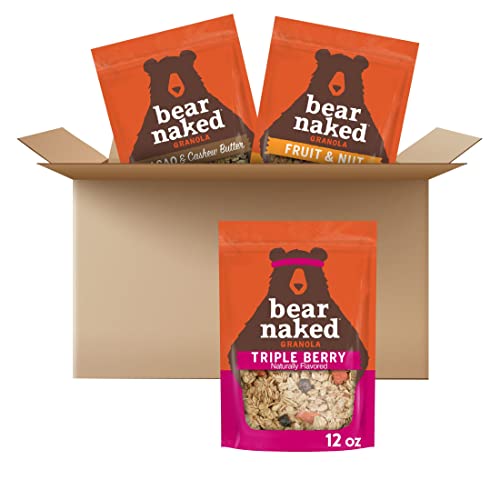 Bear Naked Granola Cereal, Breakfast Snacks, Variety Pack (3 Bags)