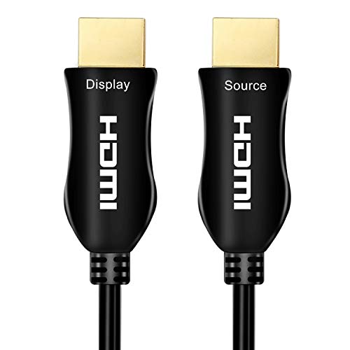 iBirdie 4K Fiber Optic HDMI Cable 75 Feet 4K 60Hz(4:4:4 RGB HDR10 HDCP2.2) 1440p 144Hz 18Gbps High Speed Ultra HD Directional Active Cord Compatible with Apple-TV Ps4 Xbox One