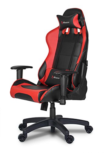 Arozzi - Verona Junior Ergonomic Computer Gaming/Office Chair with High Backrest, Recliner, Swivel, Tilt, Rocker, Adjustable Height and Adjustable Lumbar and Neck Support - Red