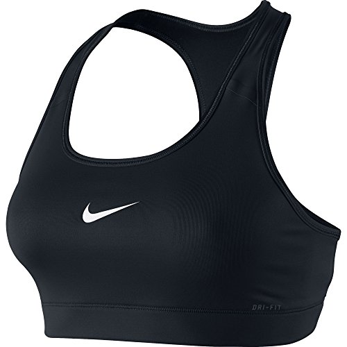 Nike Women's Victory Compression Sports Bra, Black/White, Medium