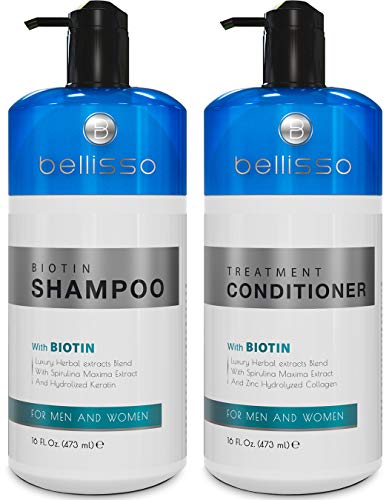 Biotin Shampoo and Conditioner Set for Volume - Thickening Hair Shampoo Treatment and Conditioner for Dry, Normal, Oily and Color Treated Hair