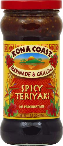 Kona Coast Spicy Teriyaki Marinade and Grilling Sauce, 14.5 oz