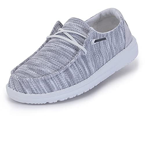 Hey Dude Women's Wendy Sox Glacier Grey Size 9 | Women’s Shoes | Women’s Lace Up Loafers | Comfortable & Light-Weight