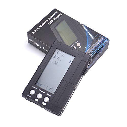 YoungRC RC 3in1 Digital Lipo Battery Capacity Checker Balancer Discharger for Storage and Voltage Meter Tester Servo Tester