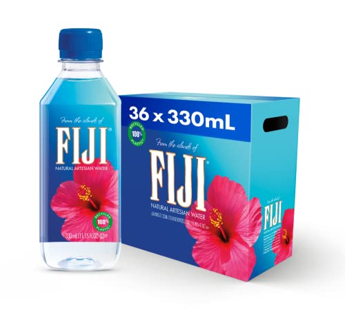 FIJI Natural Artesian Bottled Water 330 mL / 11.15 Fl Ounce (Pack of 36)