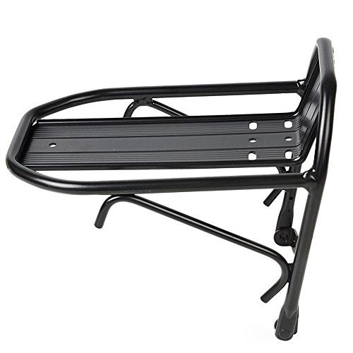 Bolt-On Bicycle Carrier Rack, Economical Bike Aluminum Alloy Front Rack with Fenders Board for Luggage Pet Carrier