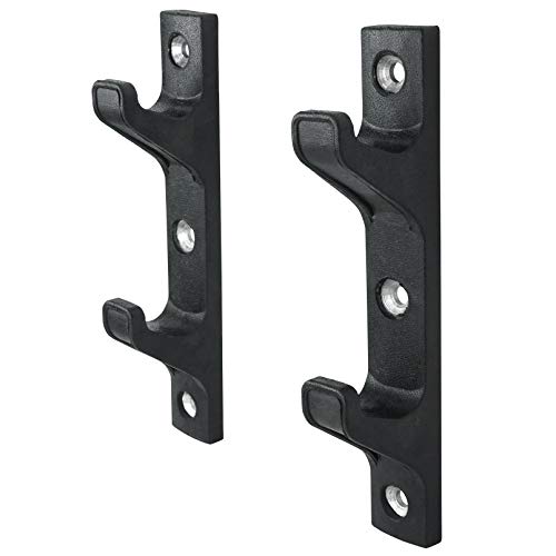 FUXIN Wall Mount Barbell Holder, Horizontal 2 Weight Bars Rack, Olympic Barbell Storage Rack for Home Gym, 1 Pair