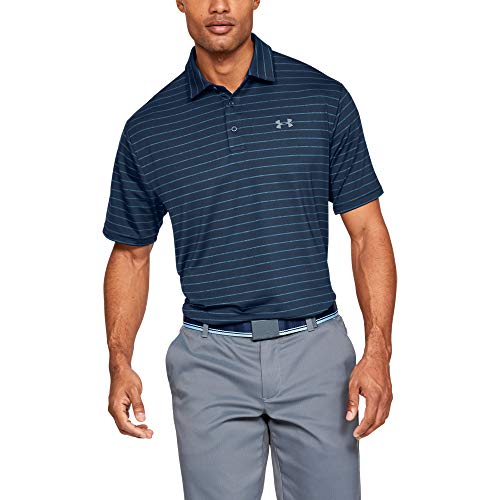 Under Armour Men's Playoff 2.0 Golf Polo , Academy Blue (409)/Pitch Gray , Large