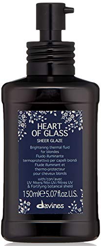 Davines Heart of Glass Sheer Glaze for Blonde Care, Leave On Thermal Styling Support, Add Shine And Heat Protect, 5.07 fl. oz.