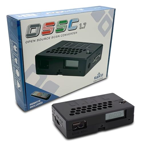 Kaico Edition OSSC Open Source Scan Converter 1.6 with SCART, Component and VGA to HDMI for Retro Gaming. Line Multiplier upscaler Perfect for Zero lag RGB Retro Gaming