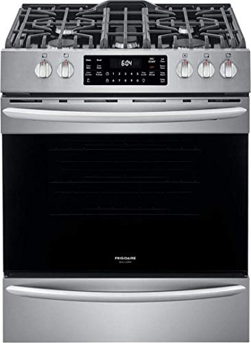 Frigidaire FGGH3047VF 30' Gallery Series Gas Range with 5 Sealed Burners, griddle, True Convection Oven, Self Cleaning, Air Fry Function, in Stainless Steel