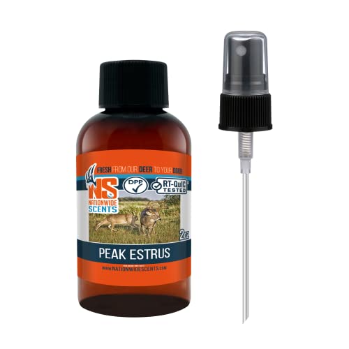 Nationwide Scents Doe Estrus Buck Attractant Whitetail Lure Hunting Scent Urine | Make Deer Scrape (2 oz Bottle)