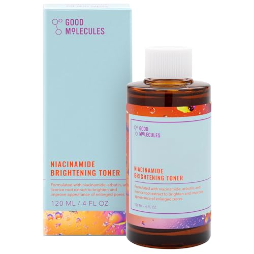 Good Molecules Niacinamide Brightening Toner - Facial Toner with Niacinamide, Vitamin C and Arbutin for Even Tone, Enlarged Pores - Skincare for Face