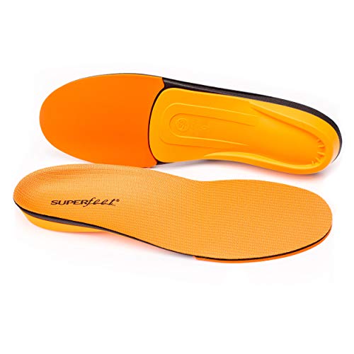 Superfeet All-Purpose High Impact Support Insoles (Orange) - Trim-To-Fit Orthotic Arch Support Shoe Inserts - Professional Grade - Men 9.5-11 / Women 10.5-12