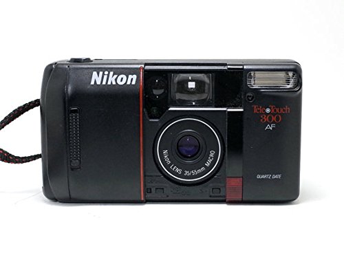 Nikon Tele-Touch 300 AF Autofocus 35mm Film Camera w/Nikon Lens 35/55mm Macro Camera (Black Color)