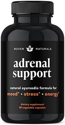 Adrenal Support — Natural Adrenal Fatigue Supplements, Cortisol Manager with Ashwagandha Extract, Rhodiola Rosea, Holy Basil, Adaptogenic Herbs for Adrenals, Stress Support & Adrenal Health